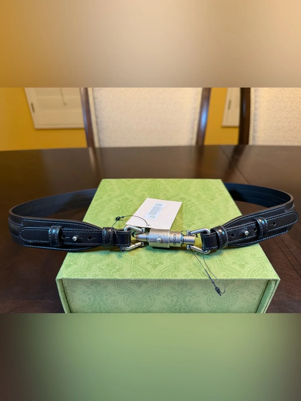 New Gucci Piston Logo Buckle Belt Black Size 40 / 100 cm Fits a Waist 36 - 40